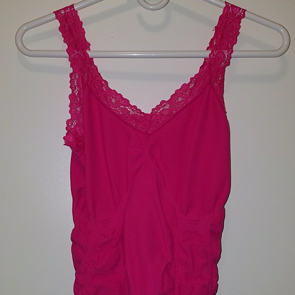 Runched silk cami